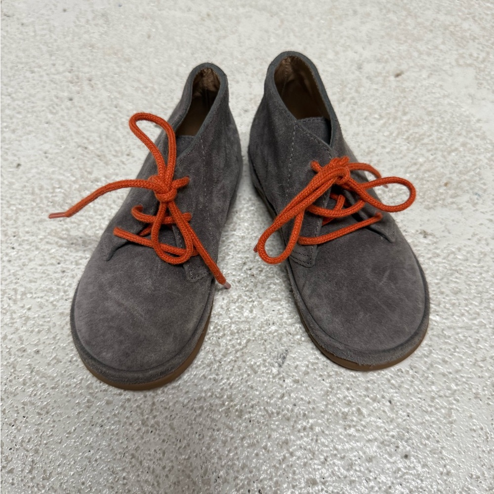 Toddler Pom D'Api Gray Chukka Boots with Orange Laces - Picture 3 of 5